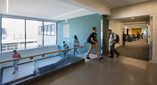 Temple University Students Experience a Renovated Wachman Hall on Their First Day of Classes